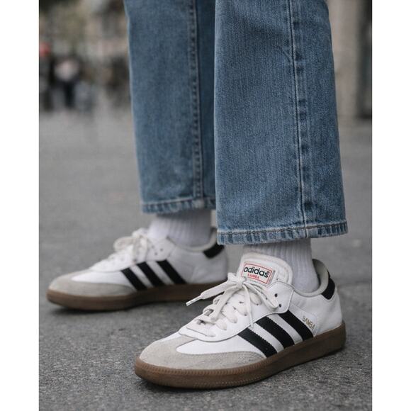 adidas Other - Adidas Samba OG White Black Gum Sneakers Leather Men 7 Women 8